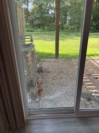 Shattered French Door the owner knew about before the stay and didn't let us know. We thought someone had tried to break and enter.