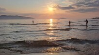 Beach in front of hotel