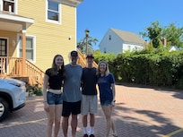 Parking area in back of house