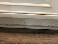 Baseboards were filthy