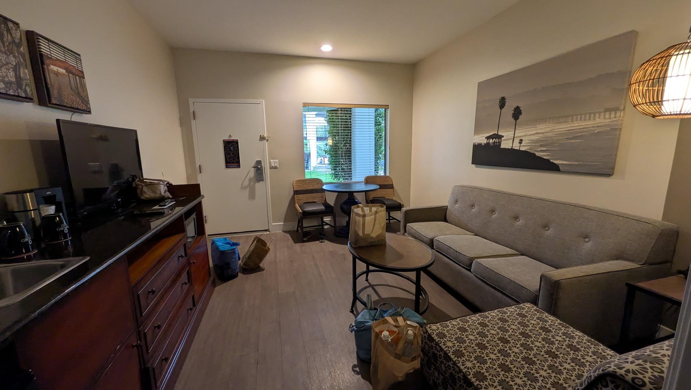 Living room and wetbar