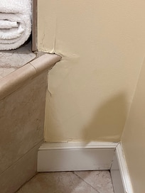 Drywall around tub