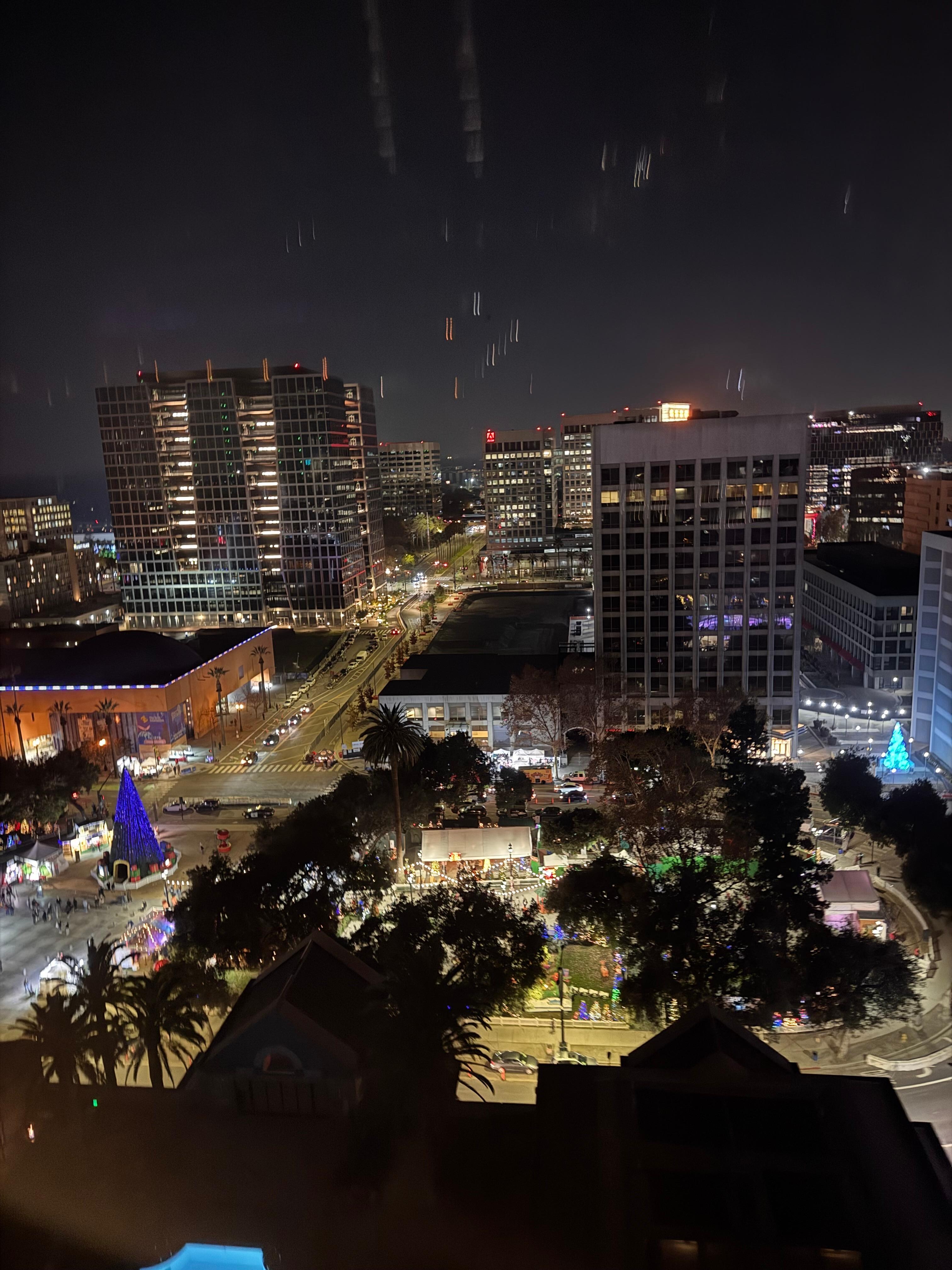 View from the room nighttime 