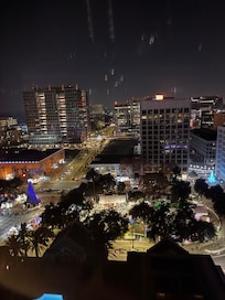 View from the room nighttime