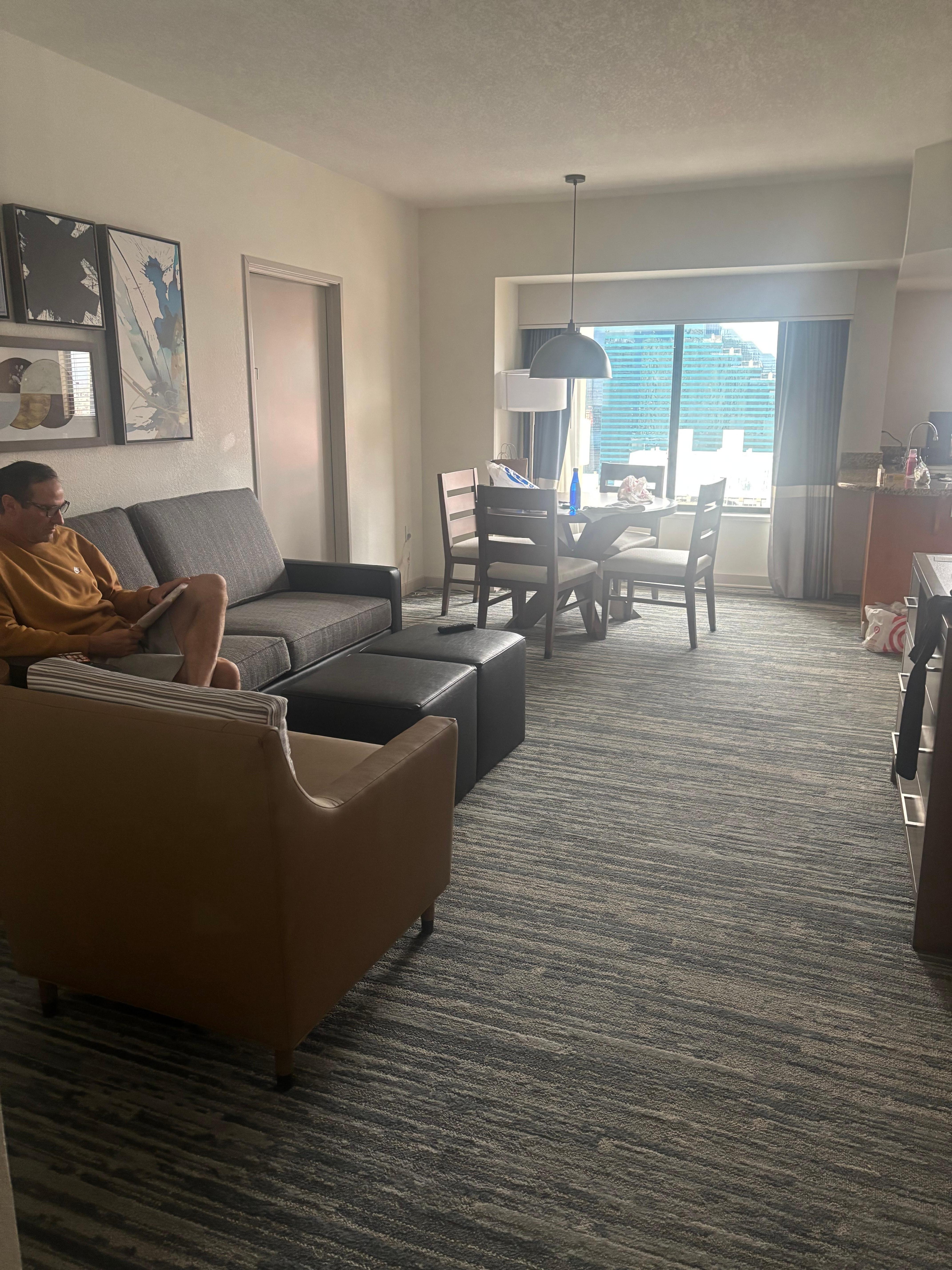 Living room and door to second room