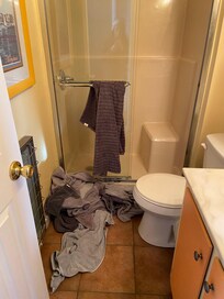 More dirty towels on the floor