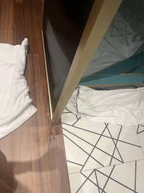 Water on floor in room