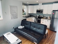 Main room, and kitchen