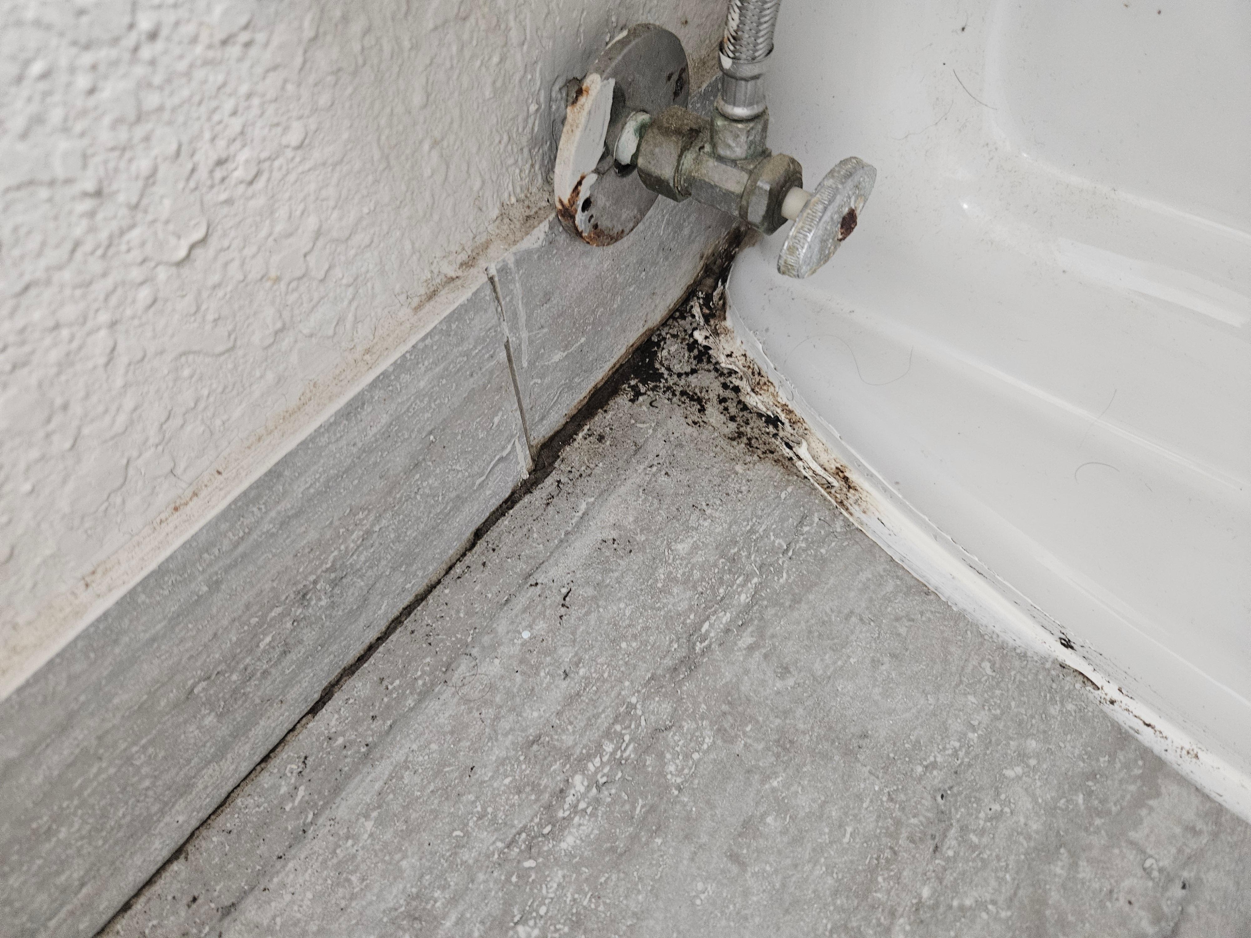 Dirt just shoved in corners.