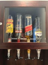 Empty alcohol bottles in the room upon arrival