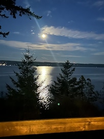 Full moon and reflection.