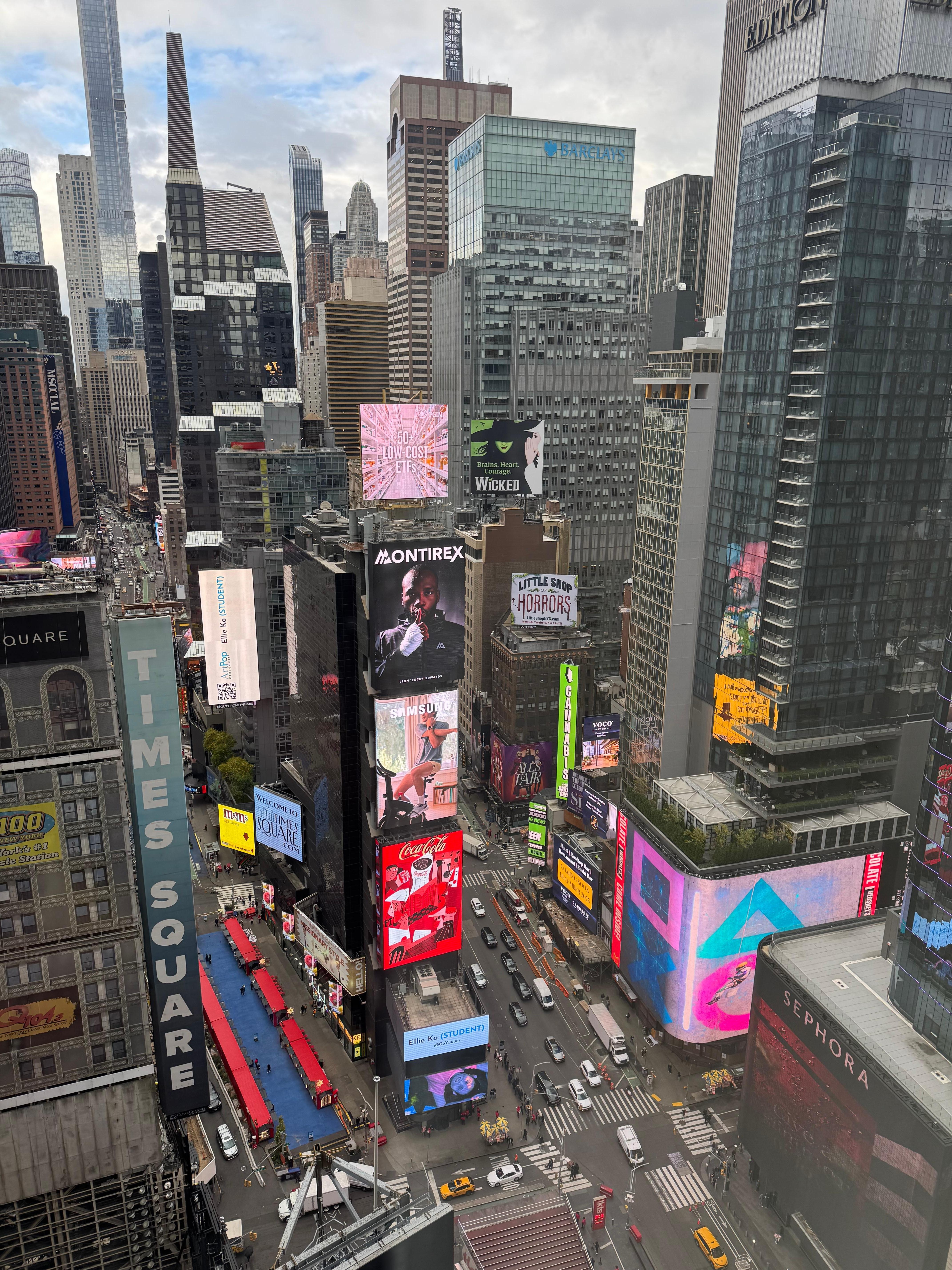 Photo from our room- Times Square View (not a free upgrade) 
