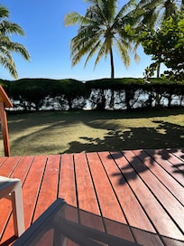 View from lounger on the deck