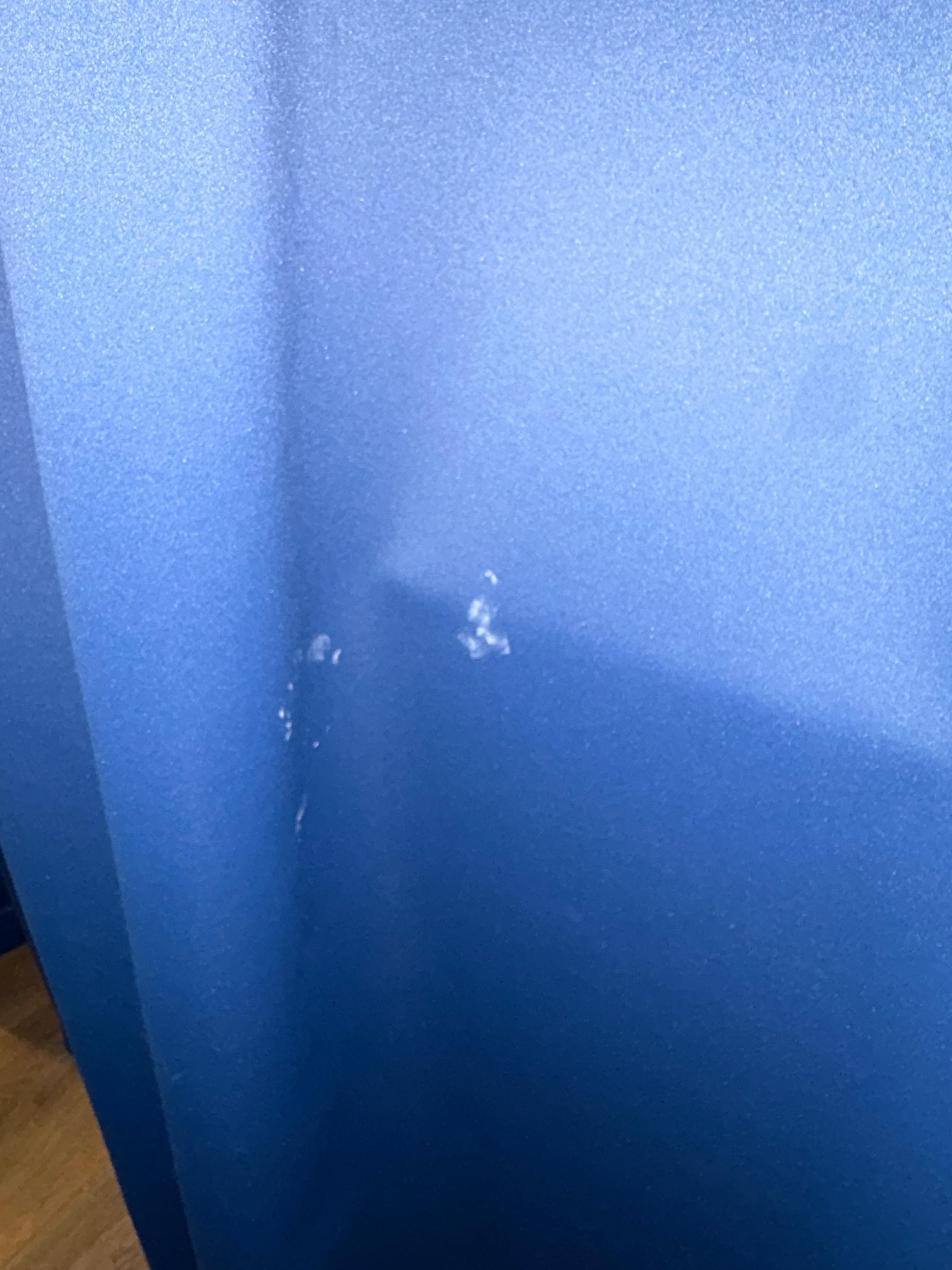 White stains on curtain