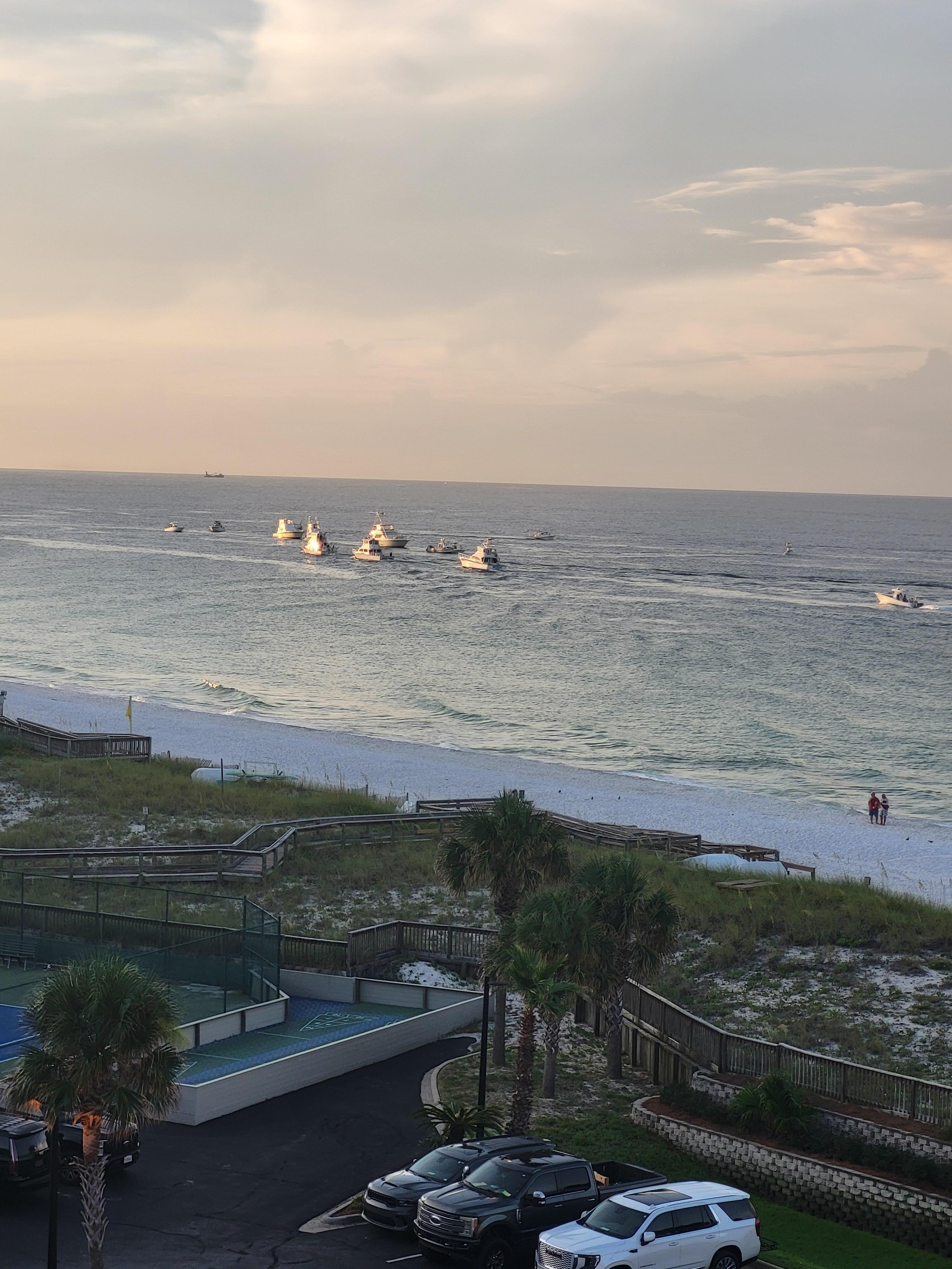 Morning view from our balcony