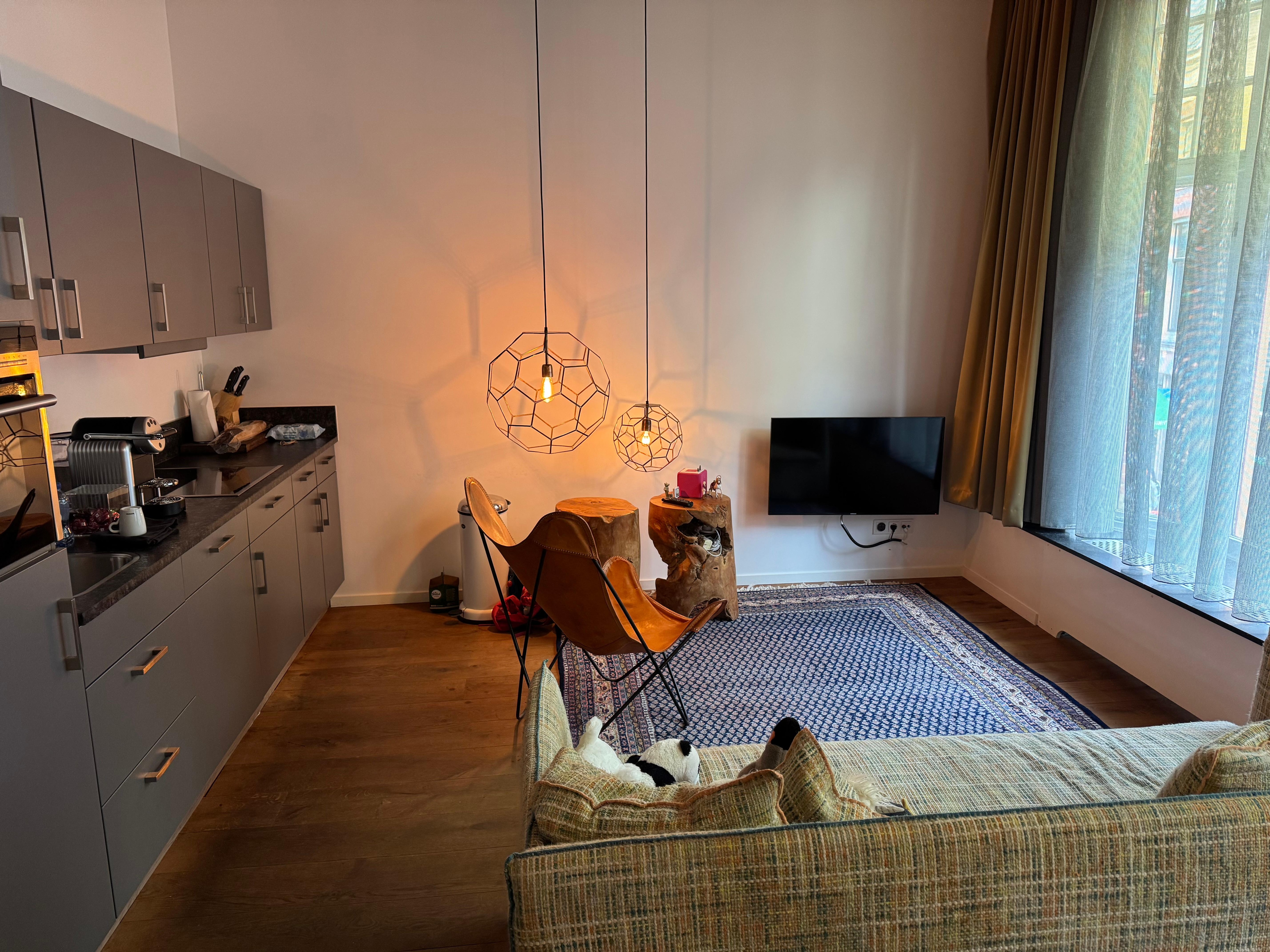 Wohnzimmer mit Küchenzeile