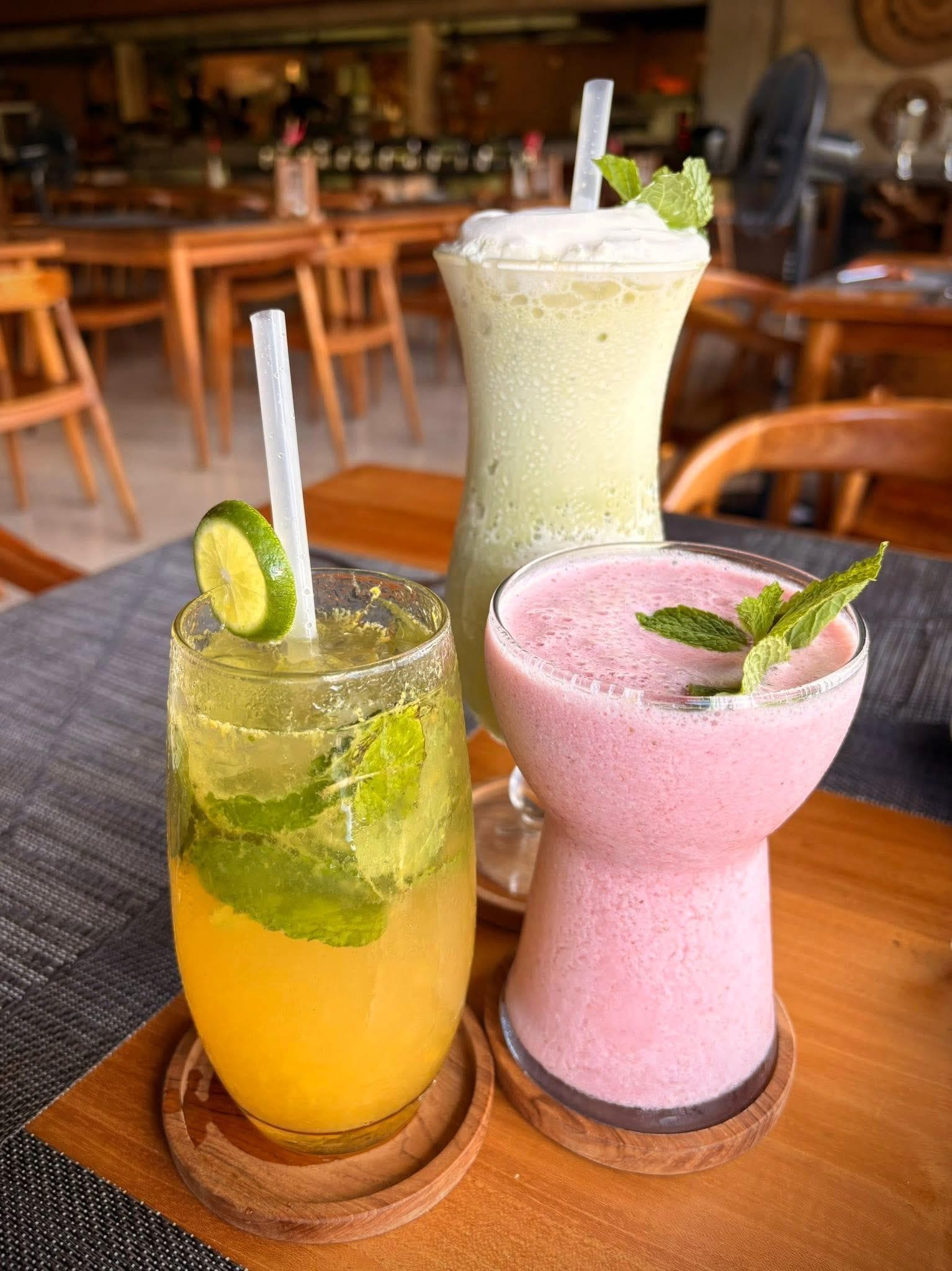 Lots of different drinks 