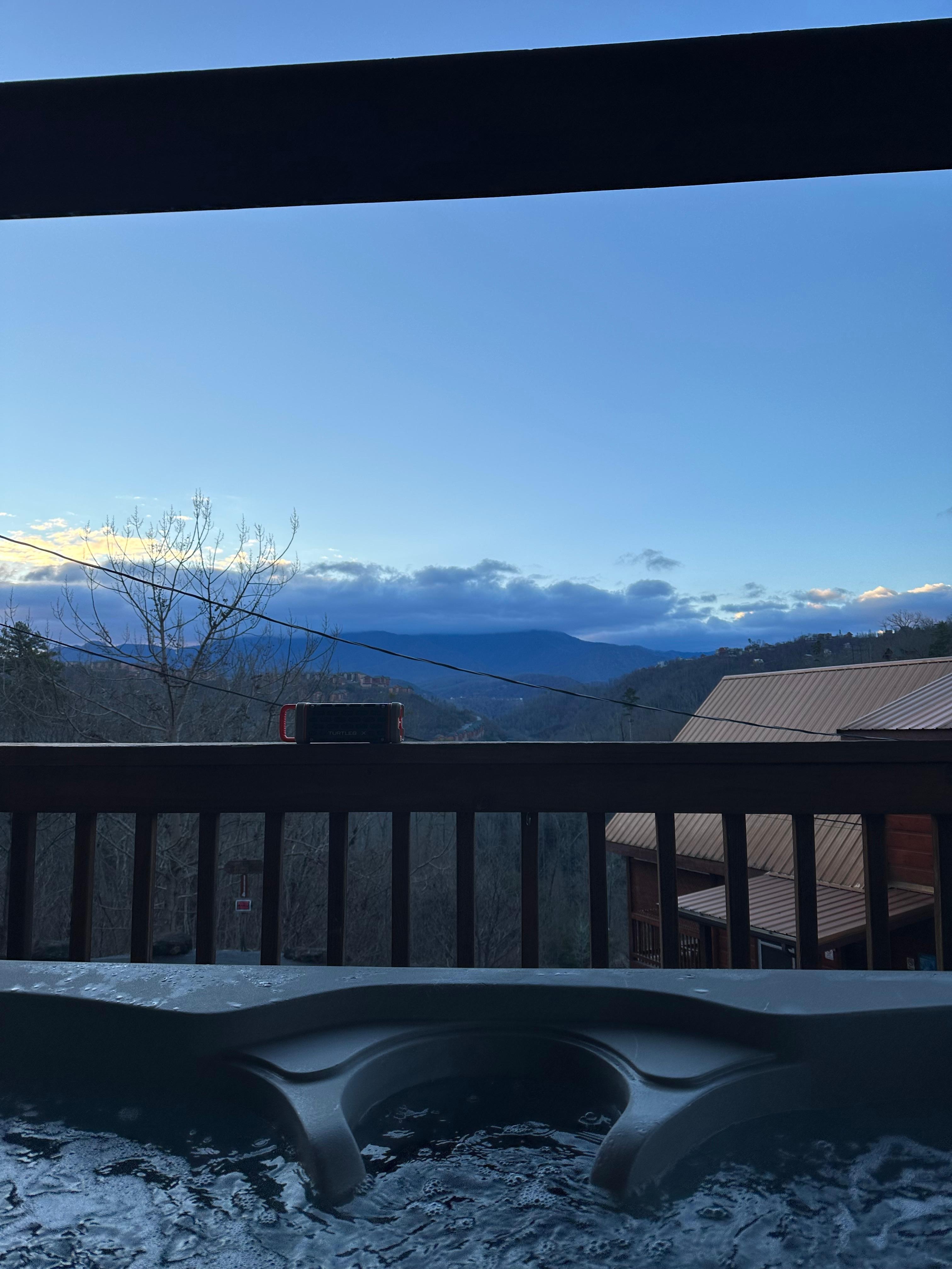View from the hot tub.