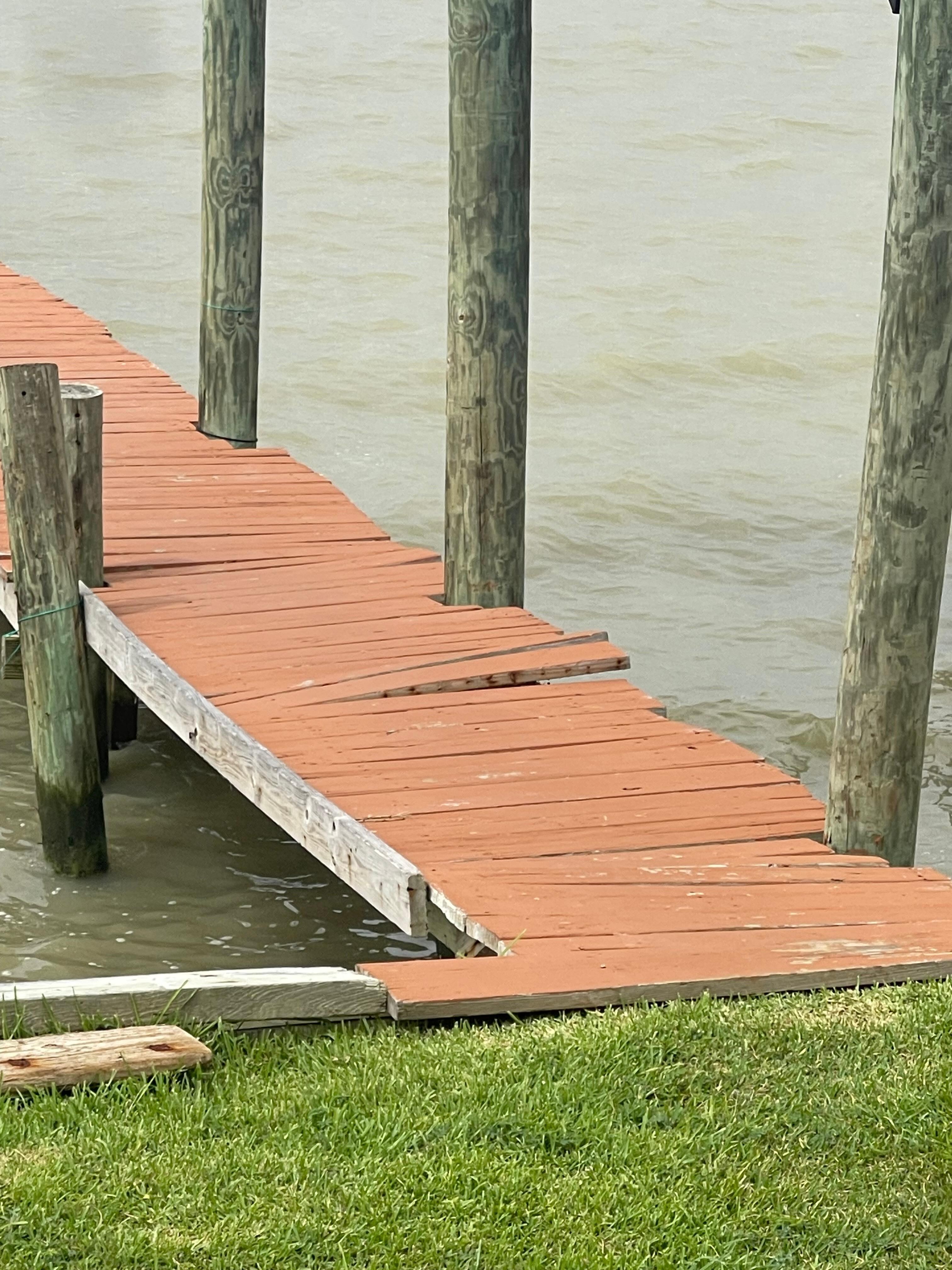 Boards coming loose on dock
