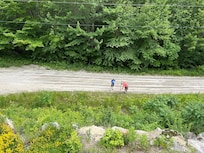 Road below, took a walk