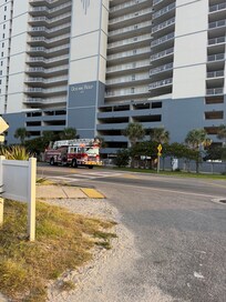 Firefighters came to rescue people out of the elevator