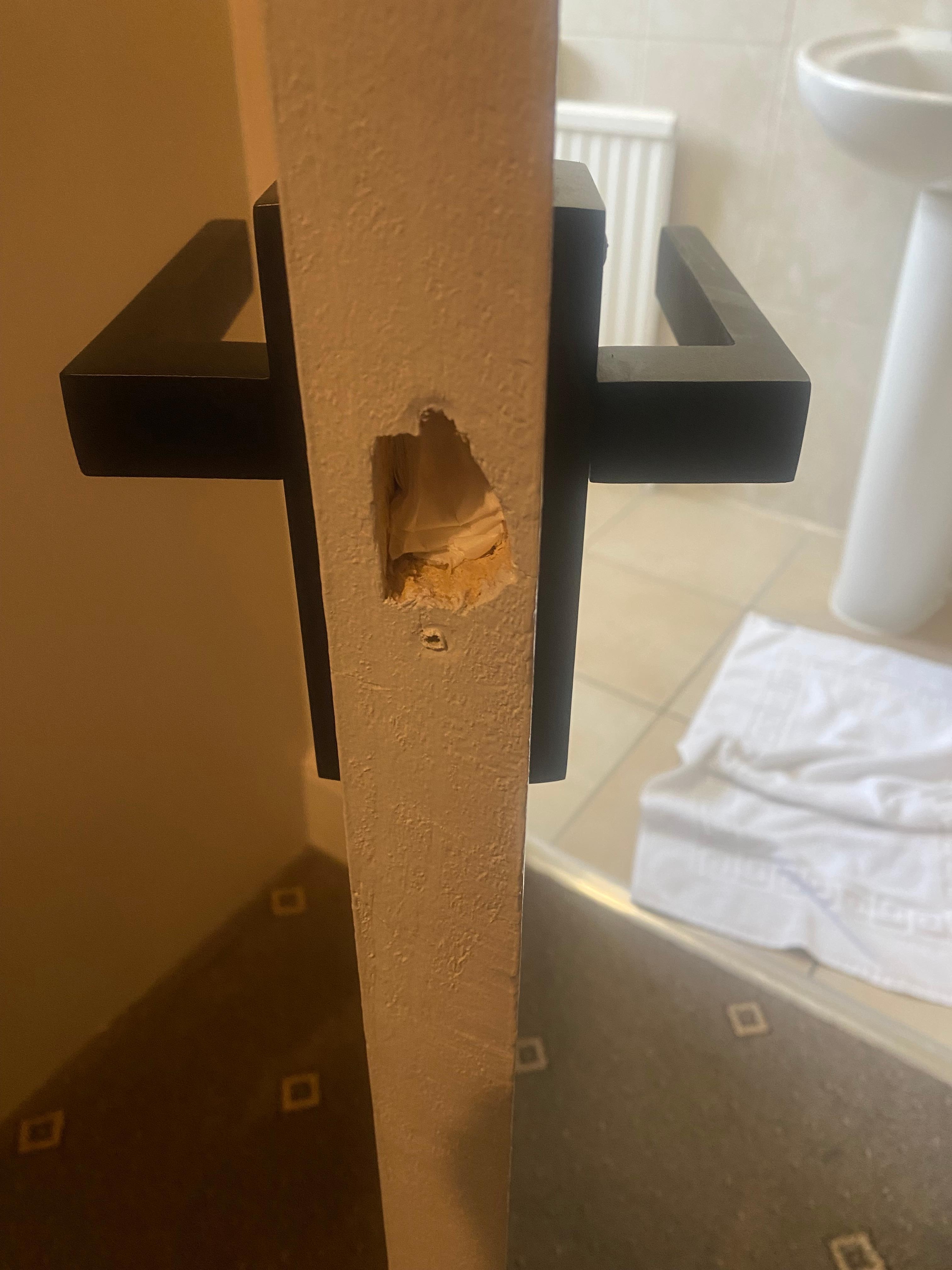Unable to close bathroom door 