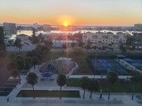 Sunrise from balcony in unit