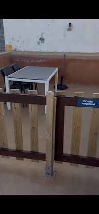 Access to terrace is through neighbours one