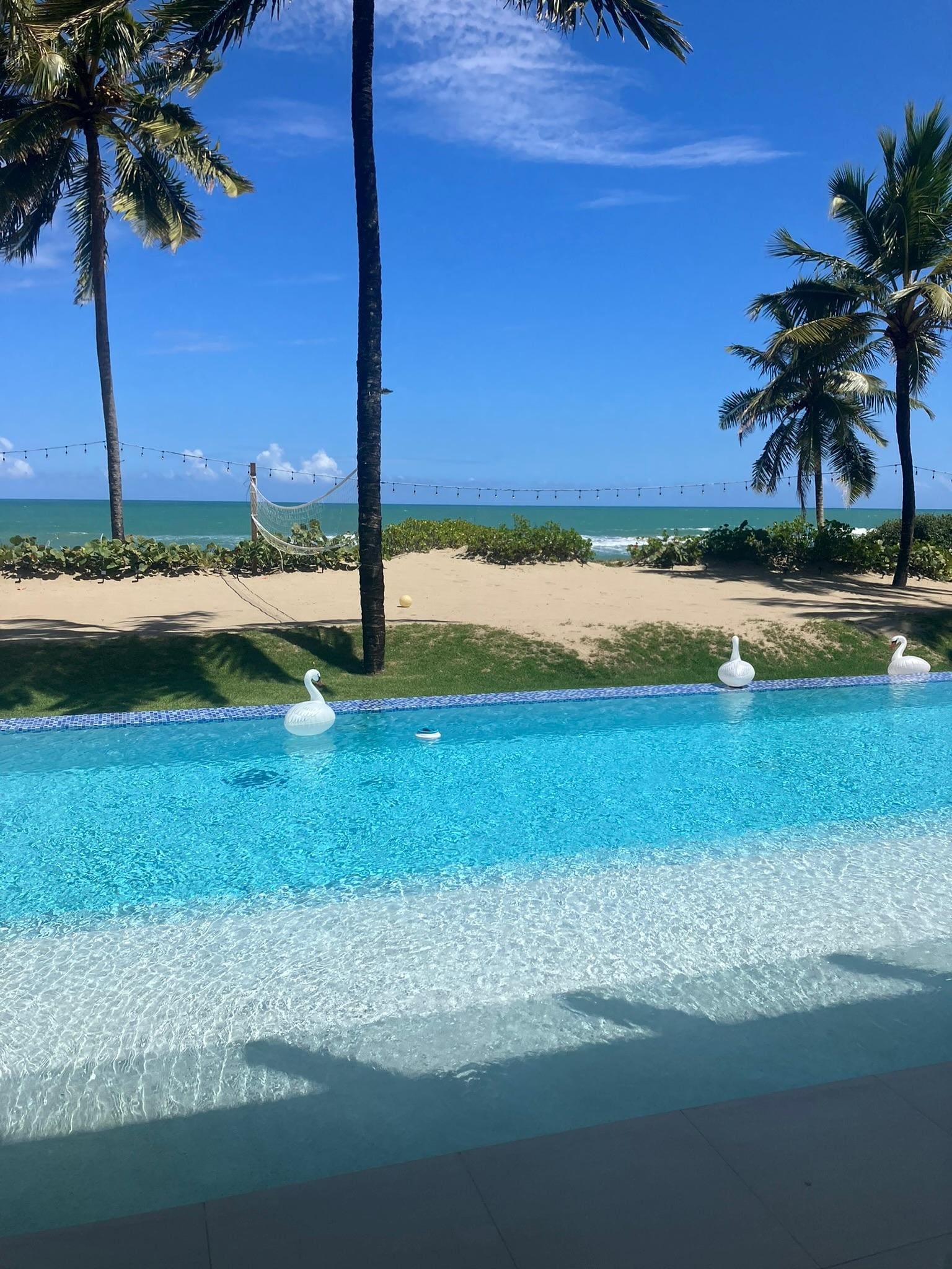 View from a shaded chair. 