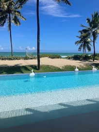 View from a shaded chair.