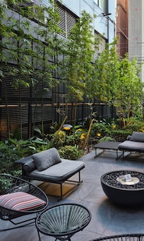 Outside of reception on the ground floor