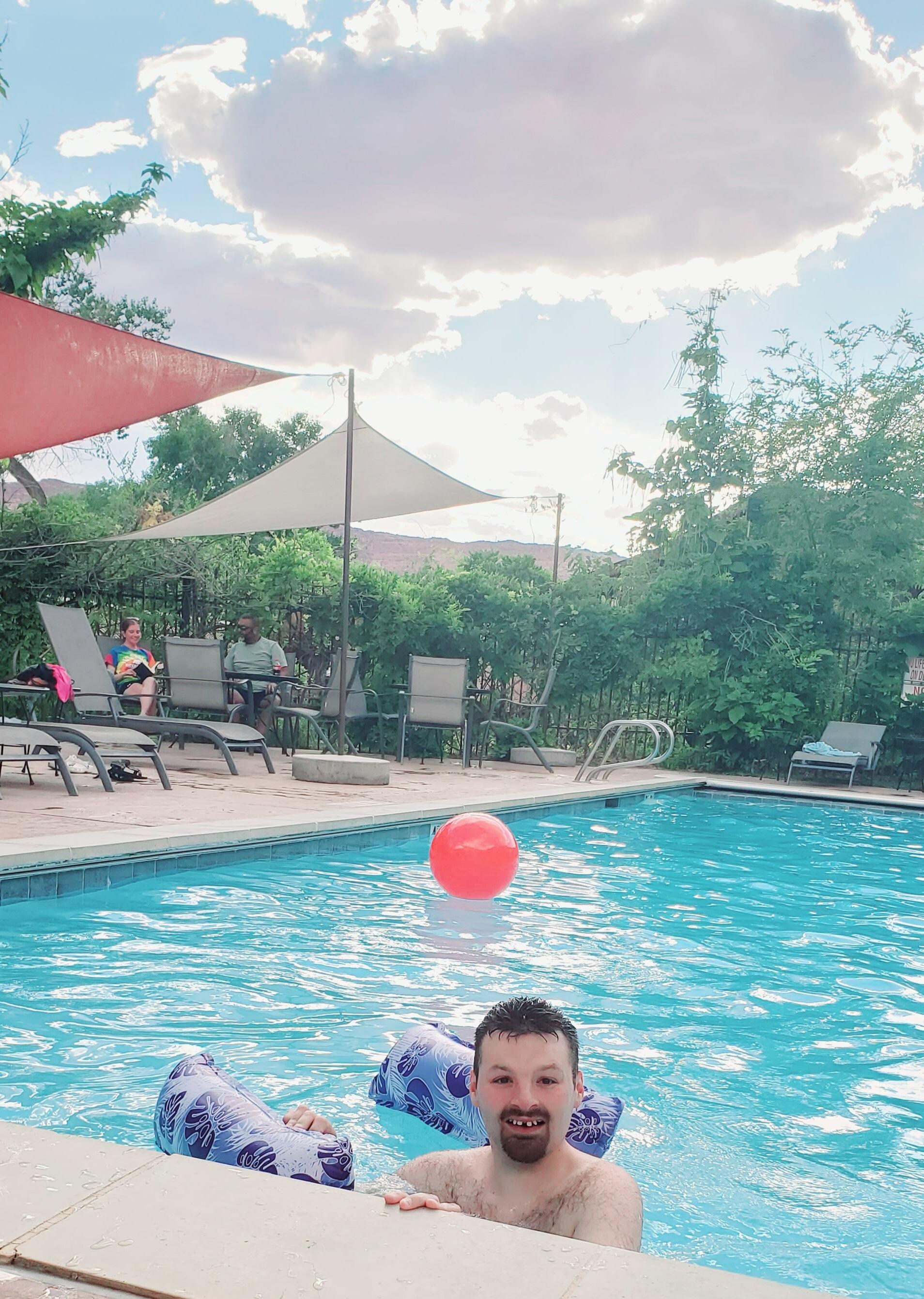 Loved relaxing by the pool!
