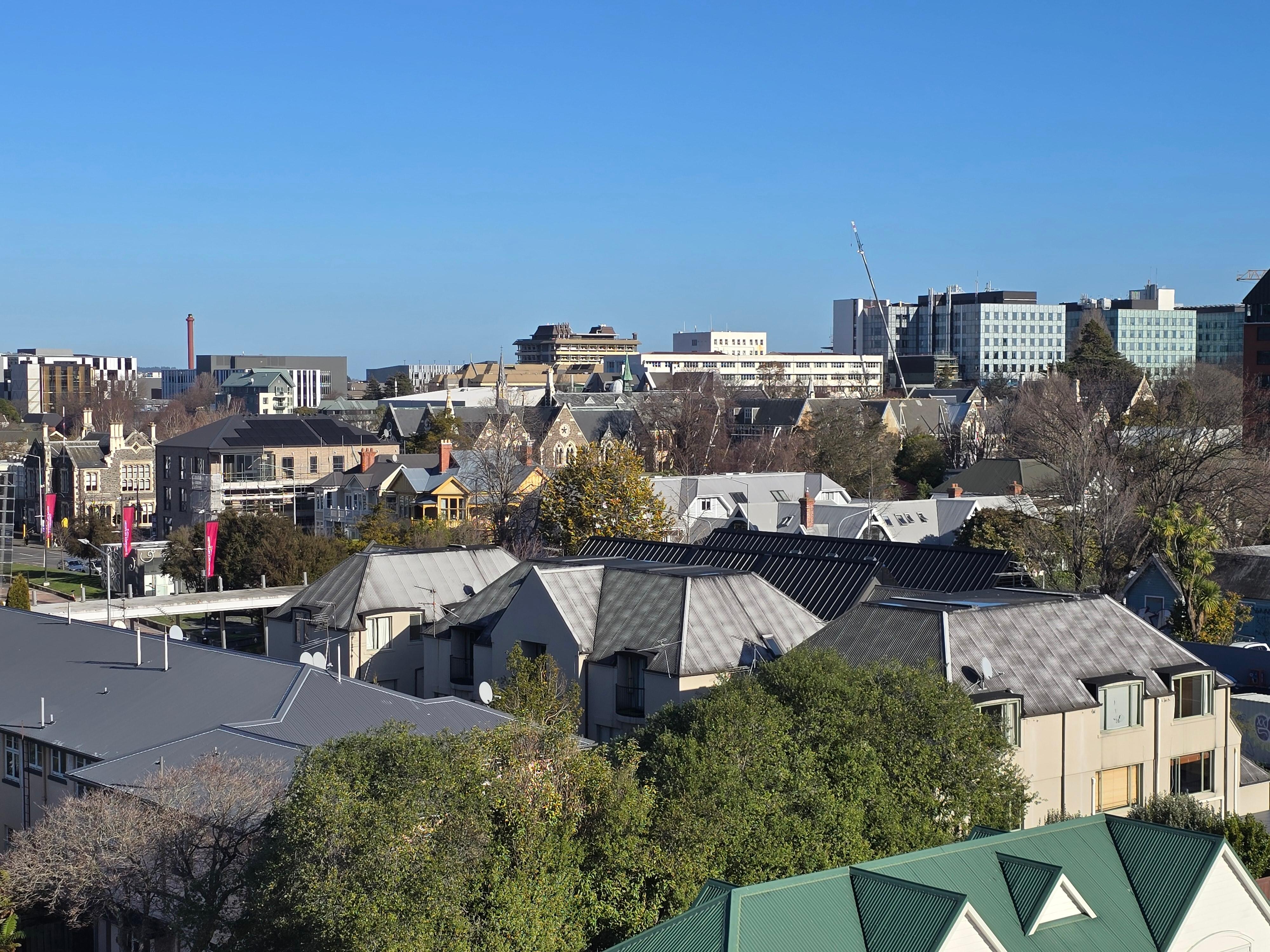 Central location with the tram line outside.