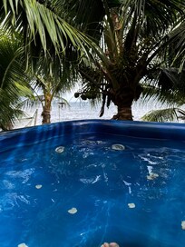 Hot tub just outside our door.