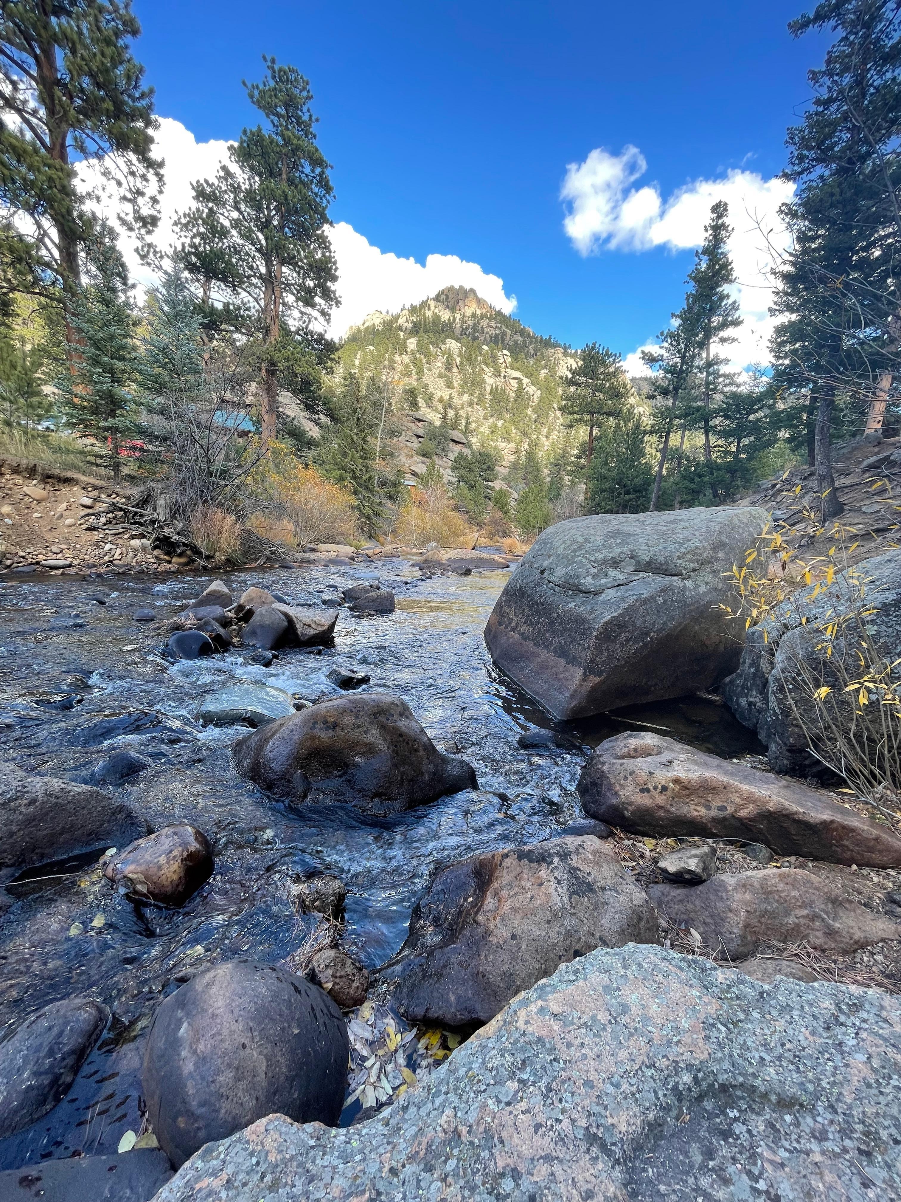 Right down at the cabin trail 