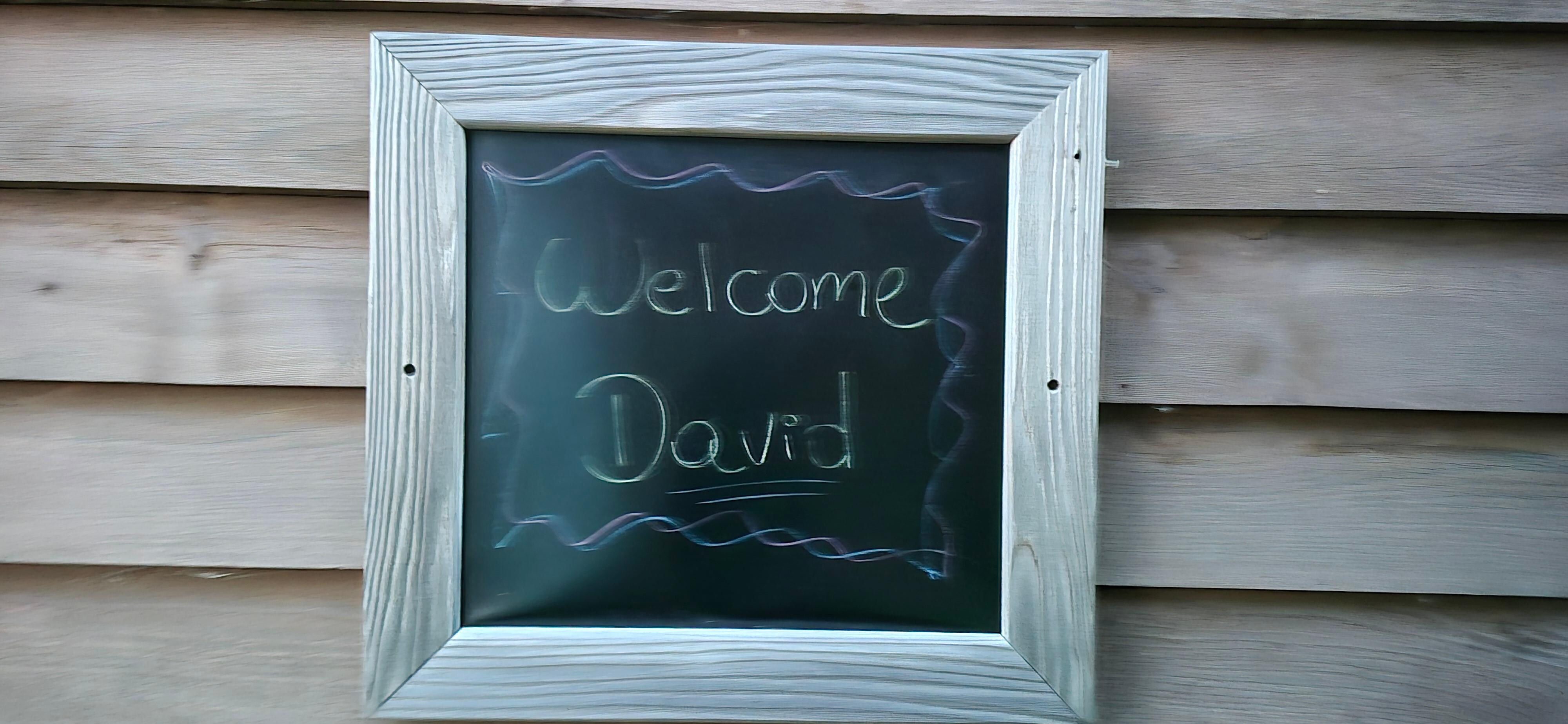 This was a nice touch!  I loved that they wrote my name here!