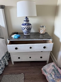 Lots of drawers for storage and walk in closet