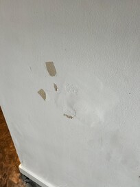 Paint peeled from walls