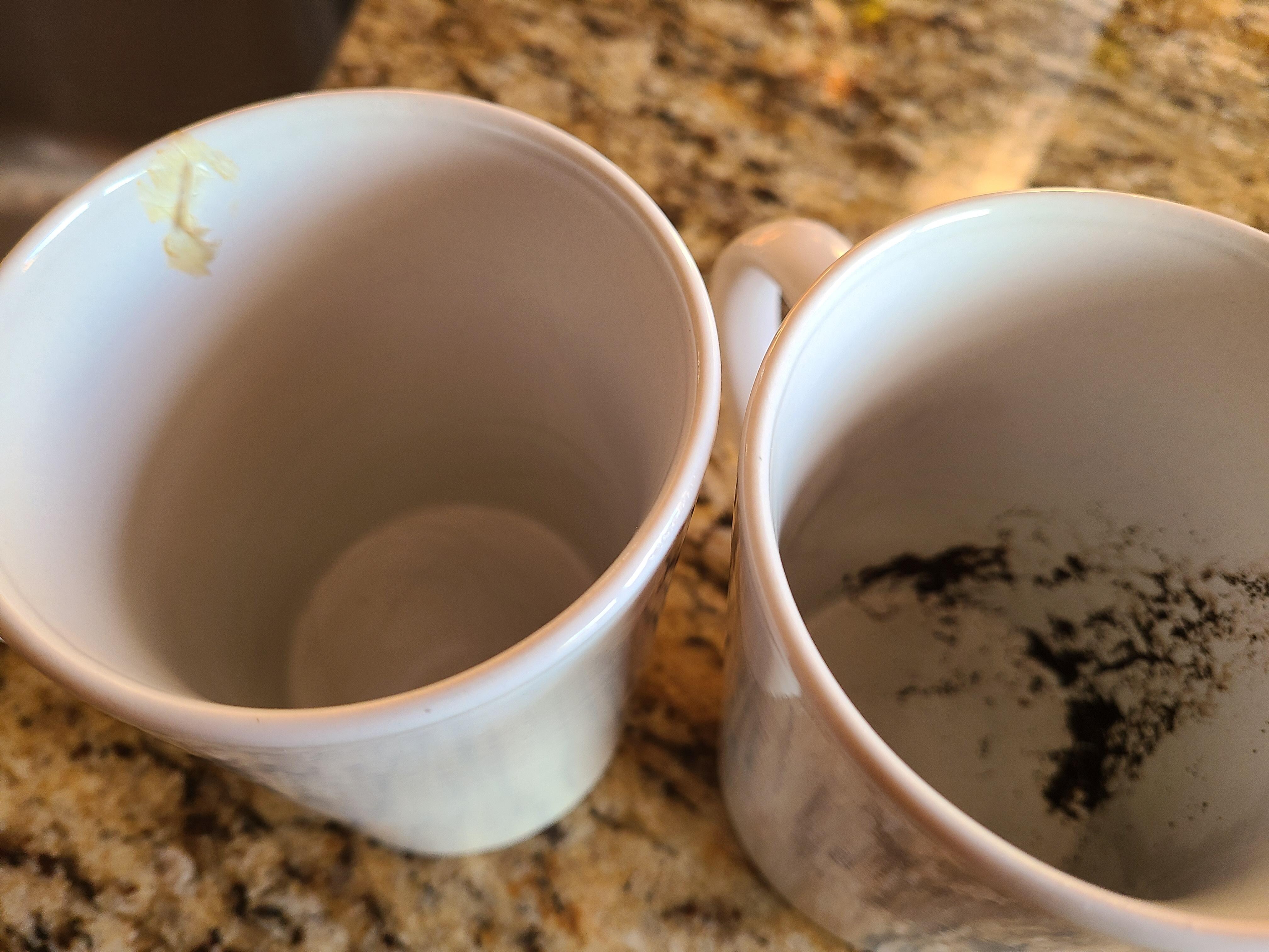 Coffee mugs from cupboard