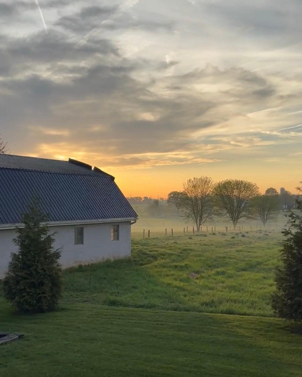 Beautiful sunrise form our side porch 