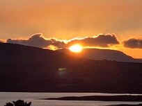 Sonnenuntergang von der Terrasse