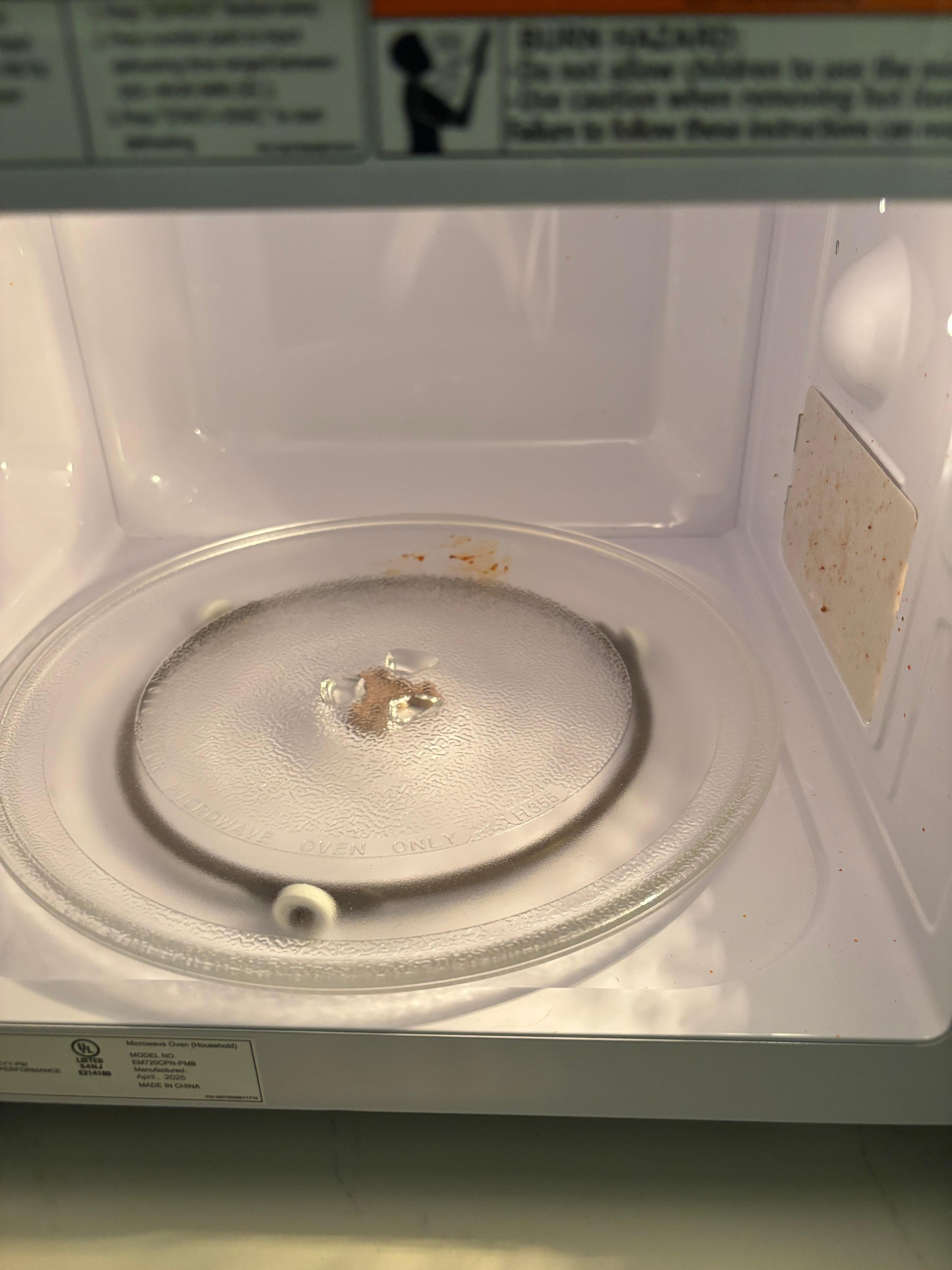 food splatter in microwave 