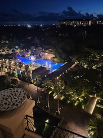 night time view from balcony