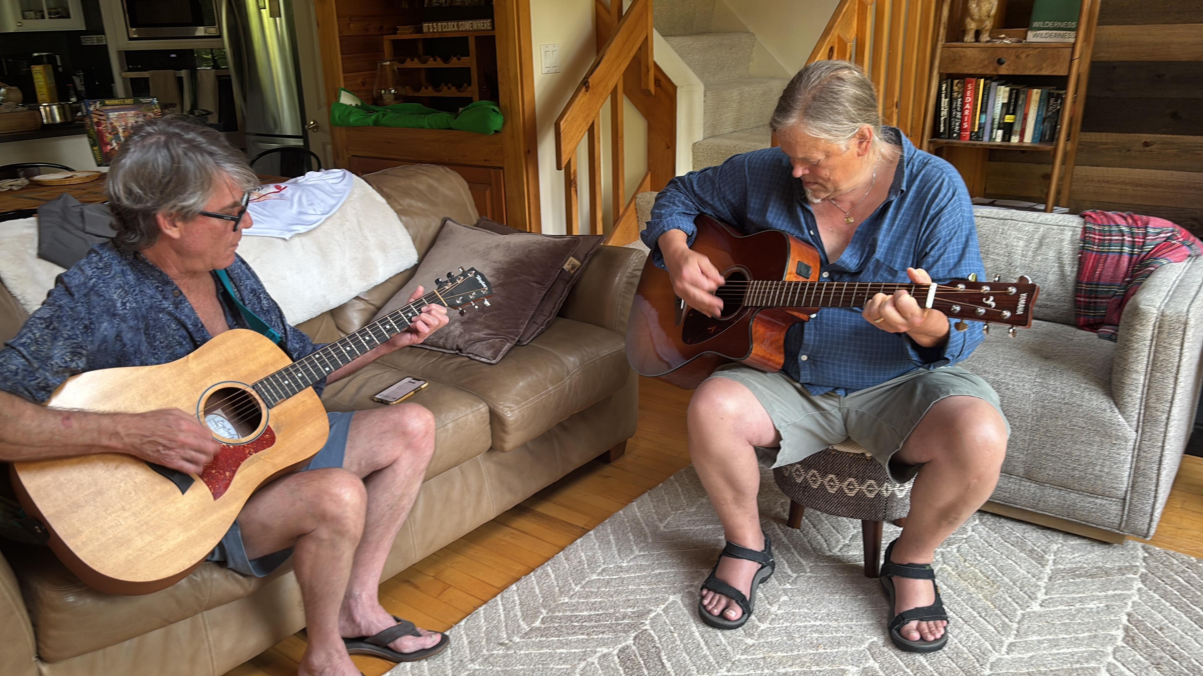 Jamming in the dinner lounge