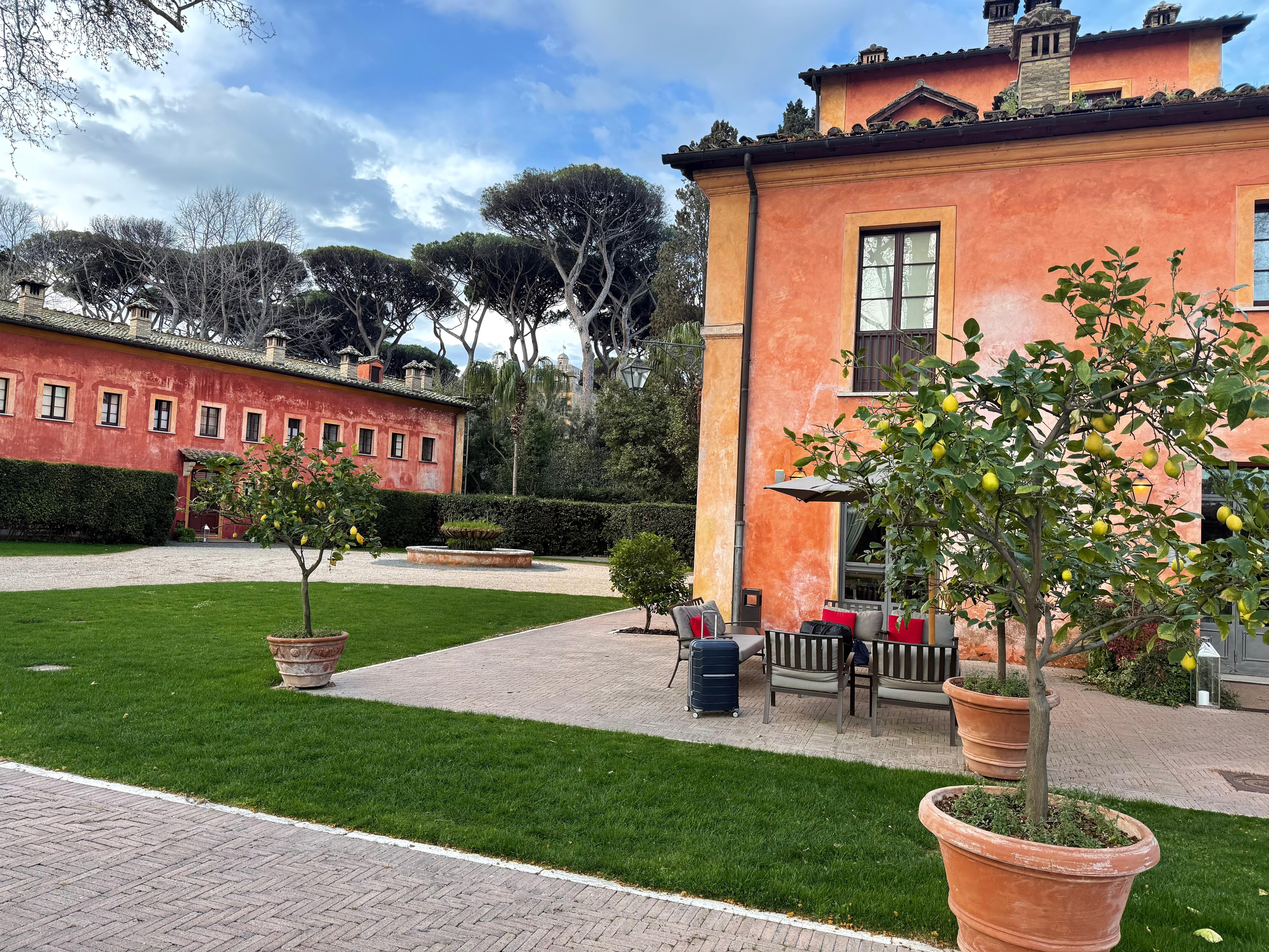 I stayed in the annex on the left. A third building has restaurant and spa. 