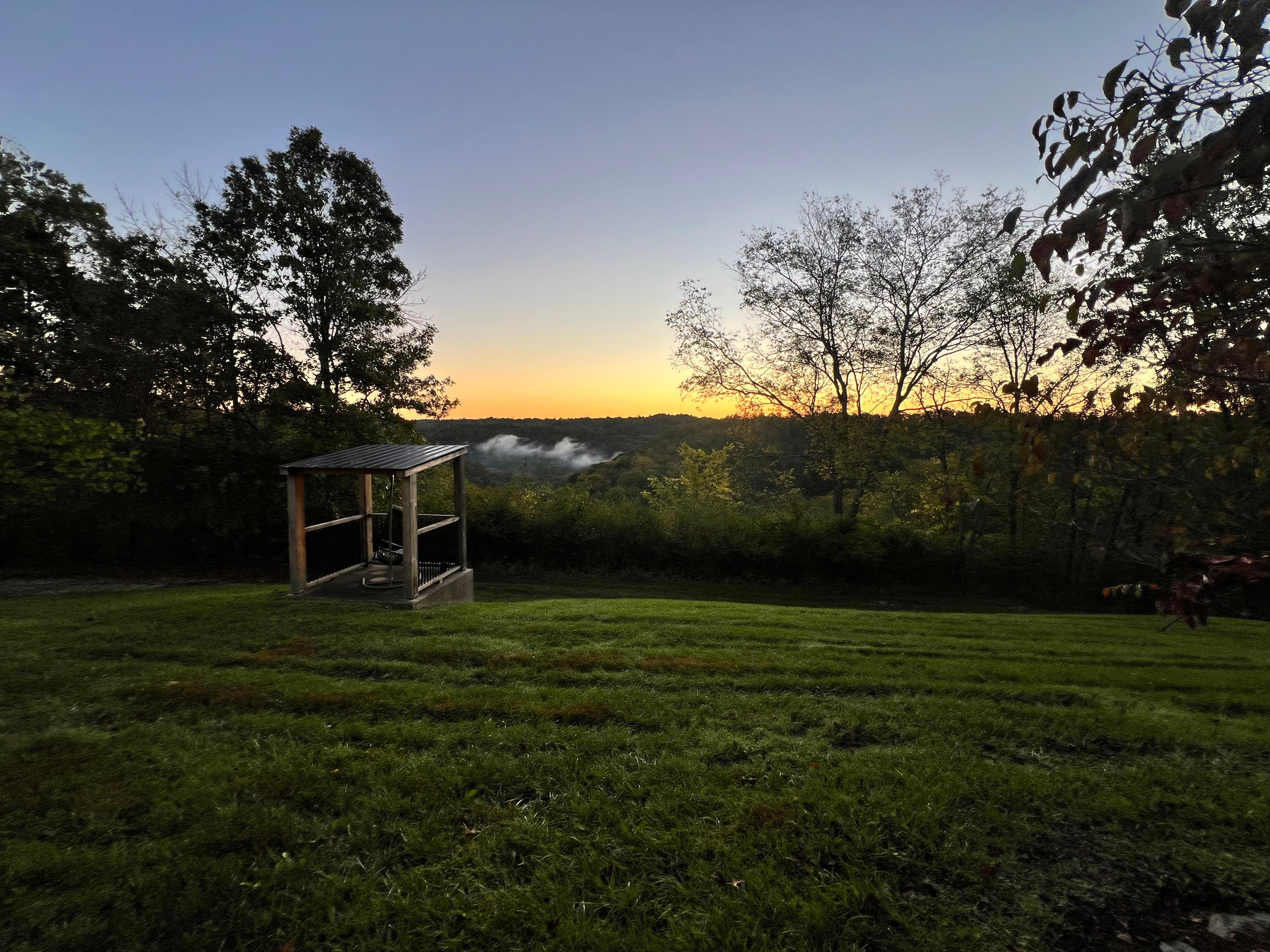 This is a picture of our first morning of our stay. 