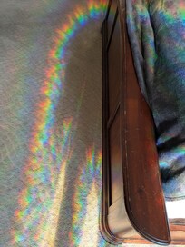 Beautiful prism effect from afternoon sunshine through master bedroom window