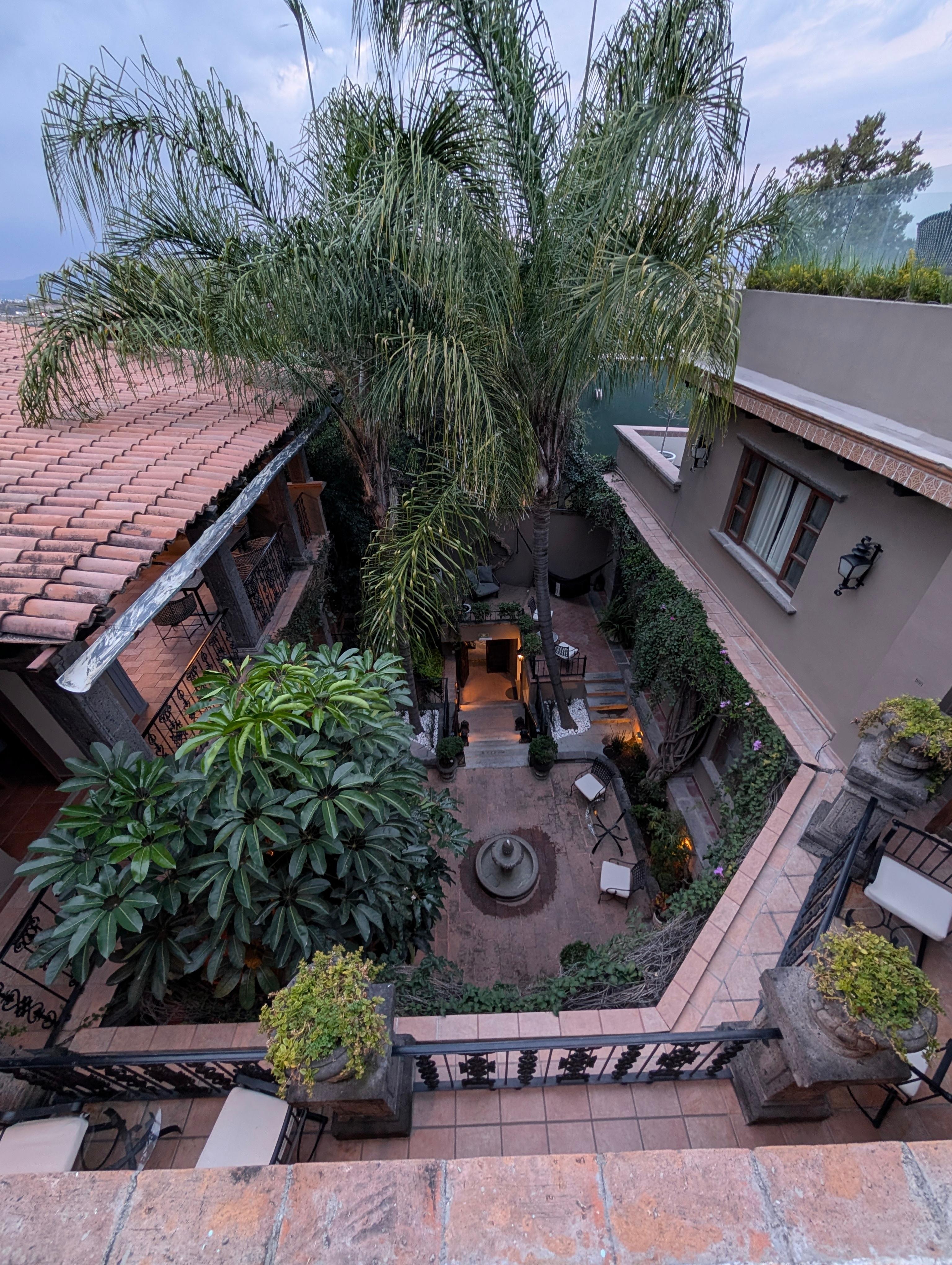 View of courtyard from above 