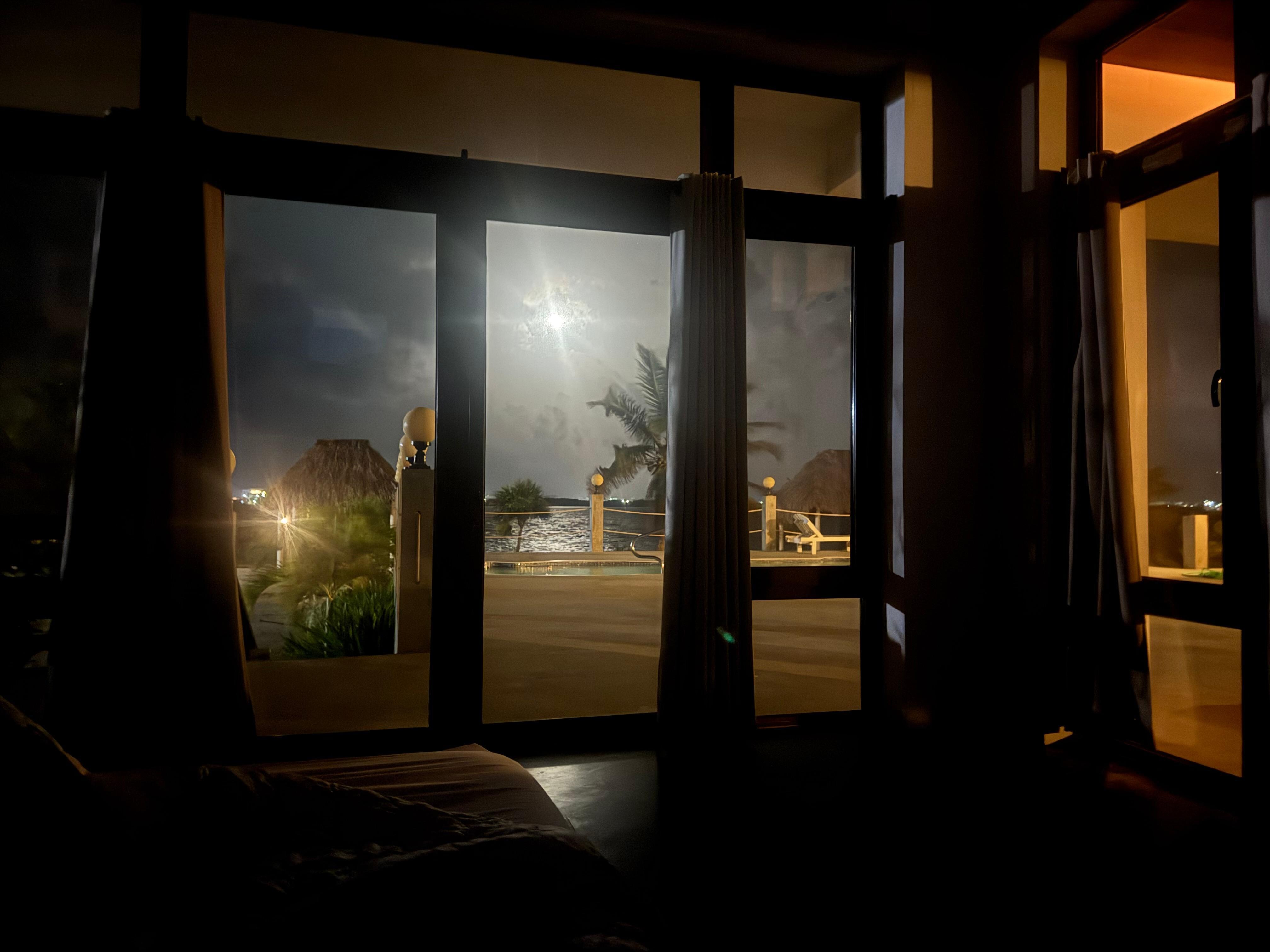 you will need a night mask if you plan to sleep in. Pic from the guest master suite. Stunning views day and night  