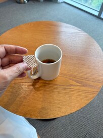 Coffee no sugar or cream available.